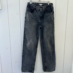 Good American jeans | size 26 | wide-leg | high-wasted | black, acid wash
